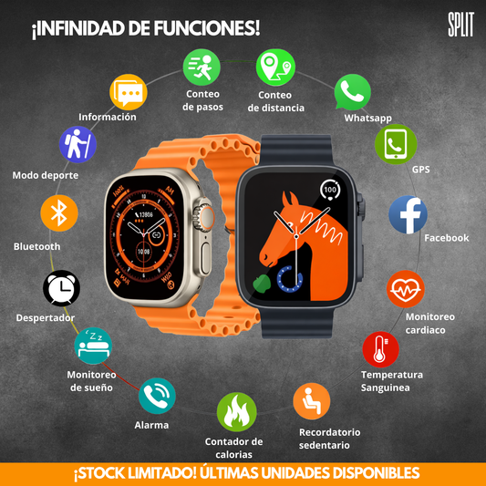 RELOJ INTELIGENTE ULTRA PRO - OFERTA 50% OFF