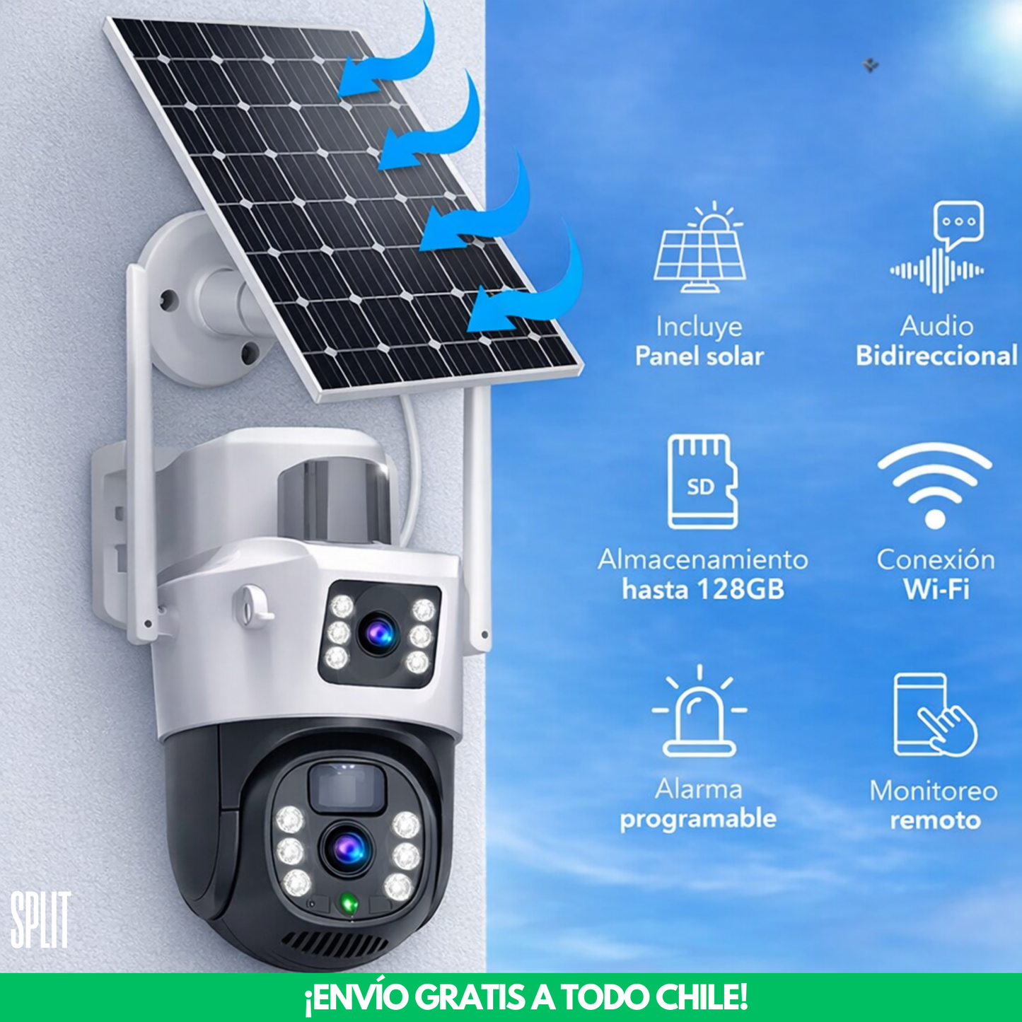 Cámara de Seguridad Inalámbrica Solar