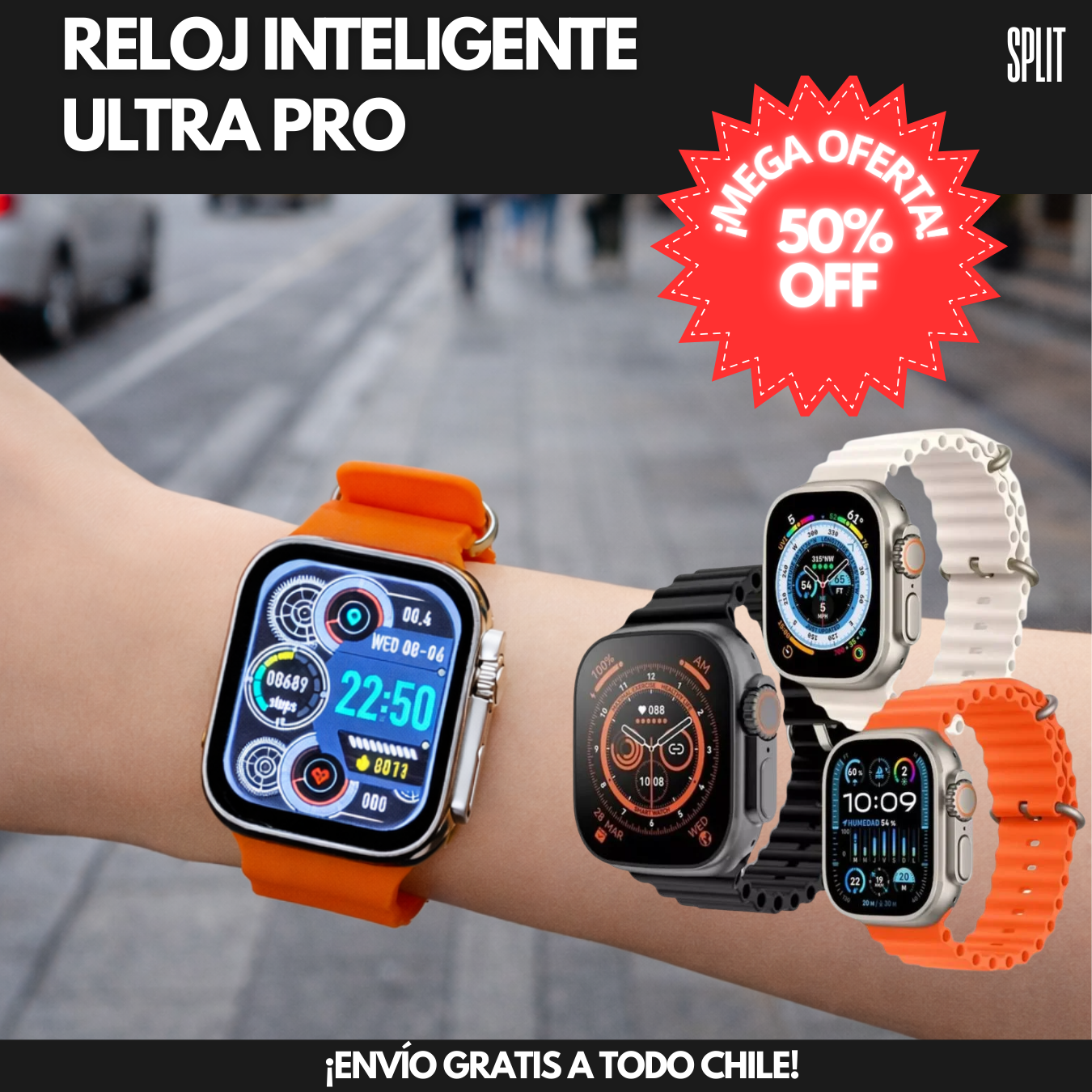 RELOJ INTELIGENTE ULTRA PRO - OFERTA 50% OFF