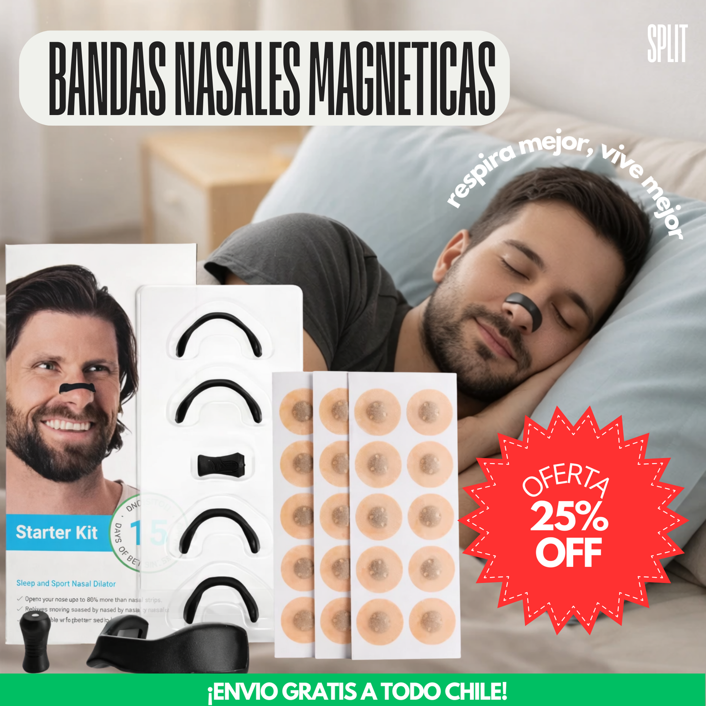 TIRAS NASALES MAGNÉTICAS - 2 CAJAS - ¡25% OFF!
